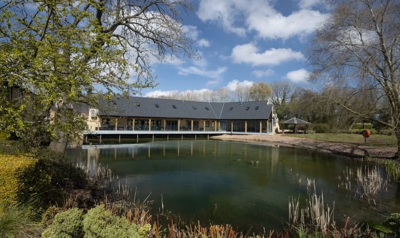 Blisworth Hill Farm rural offices|Blisworth Hill Farm cafe overlooking the pond|Picturesque field on the Blisworth Hill Farm